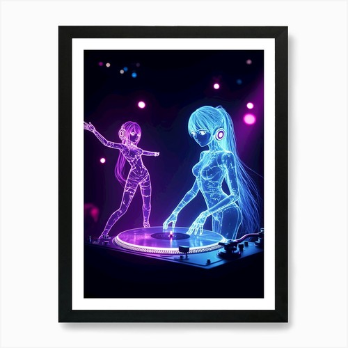 Virtual art print framed - dj,