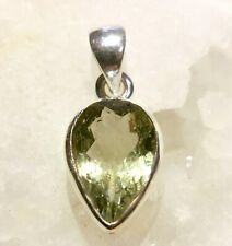 Anhänger mit Prasiolith, 925er Silber - grüner Amethyst - Grün