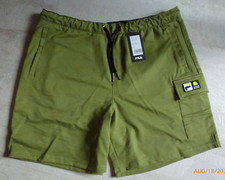 FILA Shorts VR46 C7 Shorts, Grün, Gr. L, Cargotasche mit Klettverschluss 