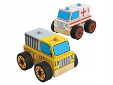 2x Holzfahrzeug Set | 12m+ |
