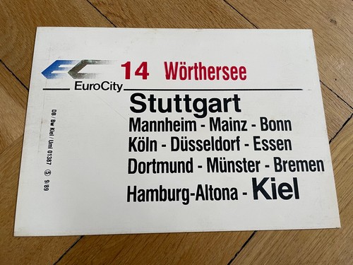 Zuglaufschild 14 - zuglaufschild, ec