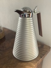 Alfi Achat Isolierkanne Thermoskanne 1 Liter Tassilo v Grolman Silber Alu Rille