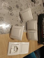 Berker S1 Serie Schalter Set mit Rahmen 4tlg In Weiß Gebraucht Siehe Foto 