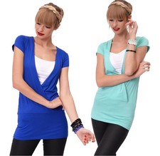 Damen Longshirt V-Ausschnitt 2