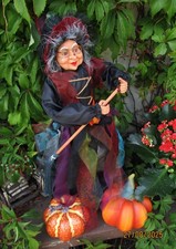 Hexe Brille Kräuterfee Figur Rot/bunt Walpurgisnacht Halloween 59Kräuterhexe