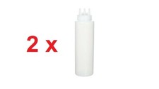 2 x Klar 3 Düsen Squeeze Sauce Flasche Spender Mayo Ketchup Senf Gewürz