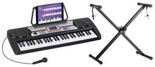 Digital 54 Tasten Einsteiger Keyboard Ständer Set Kinder 255 Sounds 255 Rhythmen