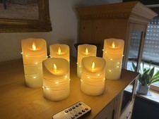 6er-Set Echtwachs LED Kerzen mit Fernbedienung