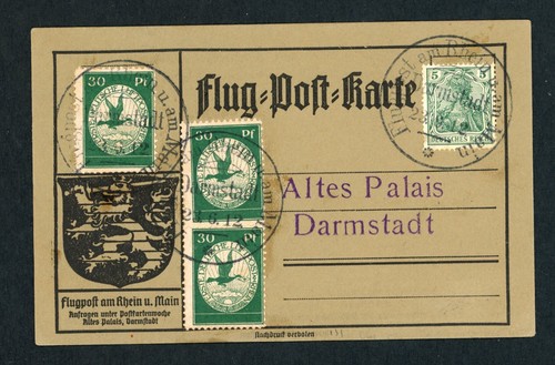 Reich flugpostkarte mi nr - dt.,