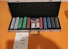 Pokerkoffer Alu mit 500 Chips, neuwertig
