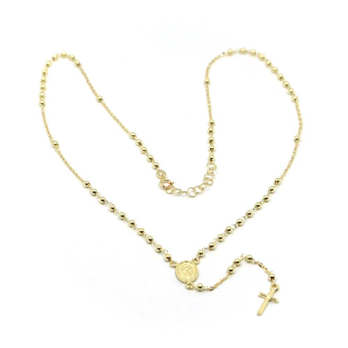 Halskette rosenkranz gelbgold - halskette,