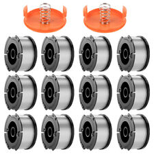 12x Spulen & Spulendeckel Für Black & Decker Rasentrimmer Trimmer Fadenspule Set
