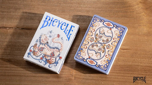 Bicycle mascot tiger - (tiger, sniffs
