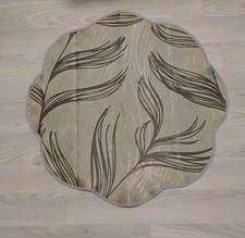 Mitteldecke in Blütenform ca. 69 cm mit Baumwollband in grau