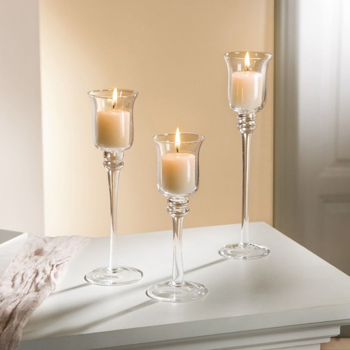 Glas kerzenhalter 3er set - 3er,