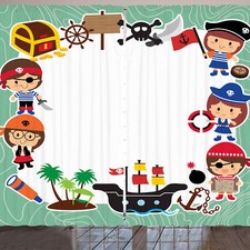 Party Rustikale Gardine Pirate