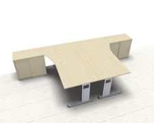 Doppelarbeitsplatz 360x180cm