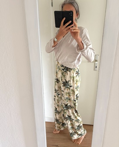 Sommerhose plamen beige grün - sommerhose,, beige-grün