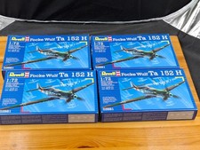 Revell 4x Focke Wulf Ta 152H Bausätze unvollständig 1:72