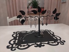 Schmuckständer mit Modeschmuck und Dekoboden, bestens erhalten, TOP