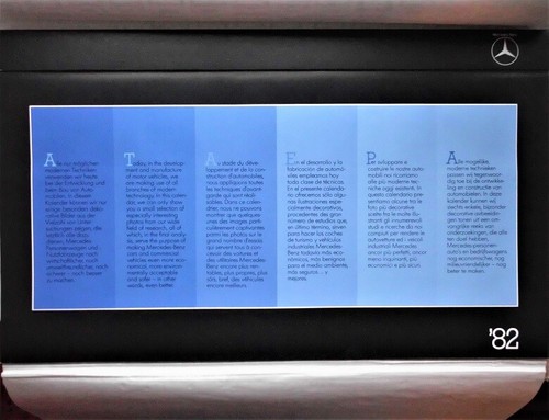 Mercedes benz kalender - mercedes-benz-kalender, 1982