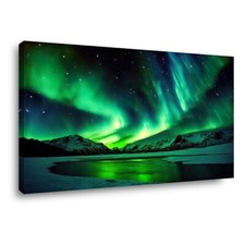 Leinwand Bild Nordlichter 80 x