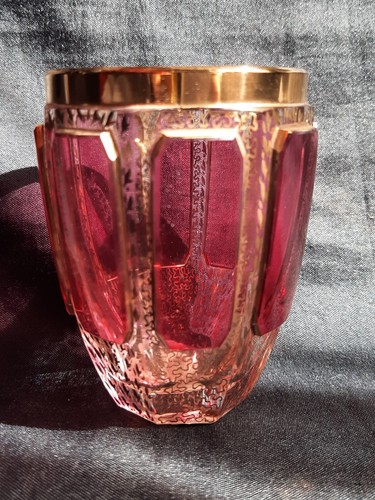 Antikes art deco überfangglas - art,