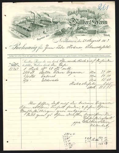 Rechnung nordhausen 1907 - rechnung,
