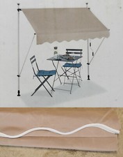 Relaxdays Klemmmarkise 200cm Markise Balkon Terrasse Sonnenschutz Beige /43