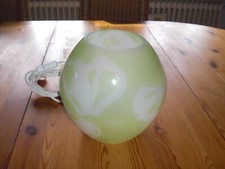 Ikea Lampe Knubbig B0705 Glas Blüten grün milchig weiß Lampe Leuchte Tischlampe