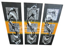 BALI, 3-tlg. Bilder-Set, abstrakte Kunst