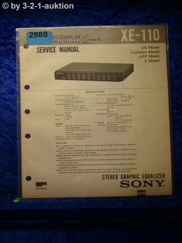 Sony service manual - service, xe