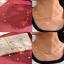 ✨ Edelstahl Halskette Damen Herz Anhänger – zarte Kette Gold oder Silber 💖