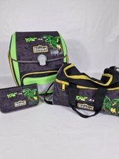 Scout Schulranzen Set Dinosaurier Grün Schwarz Mit Mäppchen Und Sporttasche