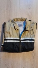 Savvy Regen/ Windjacke 164 Jungen Übergangsjacke Beige-schwarz Kinderjacke