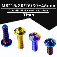 M8 TC4 Titanium Legierung Regenschirm Kopf Schrauben für Motorrad Umbau 15~40mm