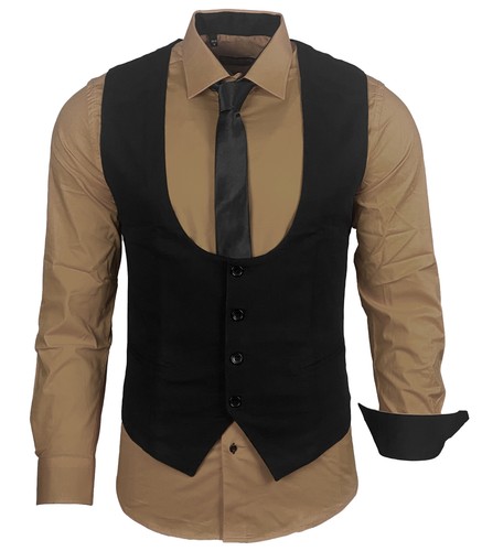 Herren hemd weste krawatte set - hemd,
