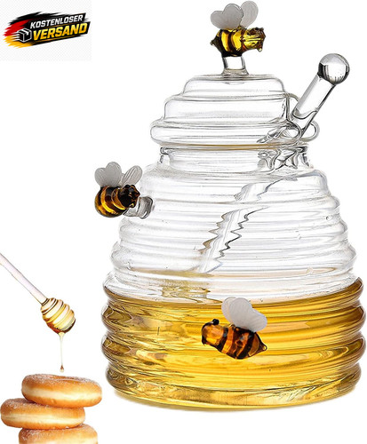 Honigglas mit löffel - mit, und