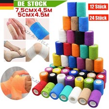 12-24X Elastische Binden selbsthaftende Haftbandagen Fixierbinde kohäsiv Verband