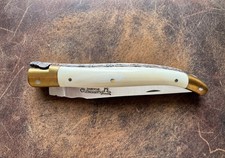 Taschenmesser Laguiole en Aubrac Warzenschwein dreifarbig Backen Messing