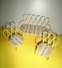 Bodo Hennig -Puppenstube - Puppenhaus -Gartenmöbel - 1:10- rosa- 60 er Jahre