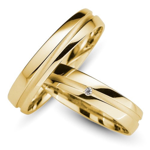 Paar trauringe 585 gelbgold - 1,