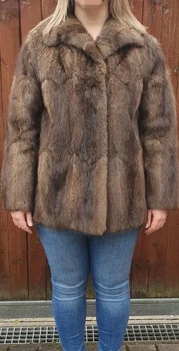 Damen pelzjacke bisam - pelzjacke, bisam-rücken
