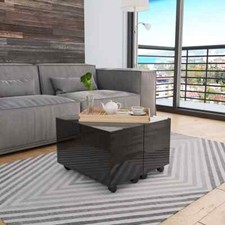 Luxus Couchtisch Ausziehbar Stauraum Spanplatte Beistelltisch Zeitschriften ❤