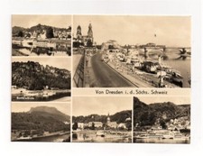 Ansichtskarte, Mehrbildkarte, Dresden, Sächsische Schweiz, s/w