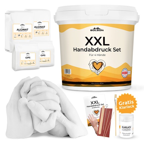 Handabdruck set familie - handabdruck,