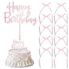 Rosa Bogen Tortendeko Set für