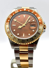 Rolex GMT-Master II Edelstahl Gold Rootbeer Tigerauge / Ref. 16713