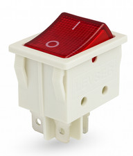 Wippschalter weiß, 4 Pin 16A