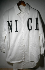 ❤️NEW COLLECTION WEIßE  BLUSE GRÖßE XL LANGARM OVERSIZE +  VOKUHILA  BAUMWOLLE/E